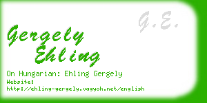 gergely ehling business card